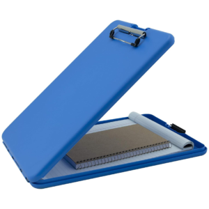 Blue Plastic Storage Clipboard for Professionals and Students