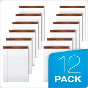 TOPS 8.5 x 11 3/4 Legal Pads, Wide Ruled, 12 Pack